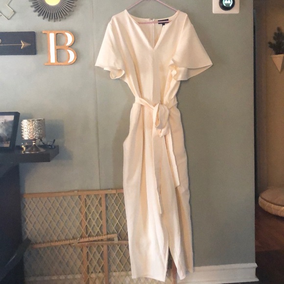 white cream jumpsuit